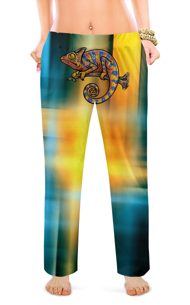 Заказать пижаму в Москве. Женские пижамные штаны Игуана  от ПРИНТЫ ПЕЧАТЬ  - готовые дизайны и нанесение принтов.