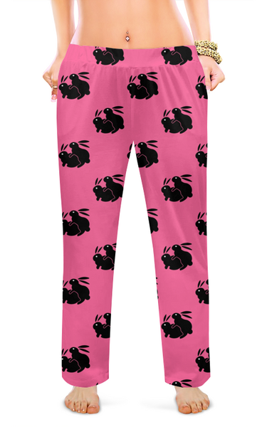 Заказать пижаму в Москве. Женские пижамные штаны кролики от solntse - готовые дизайны и нанесение принтов.