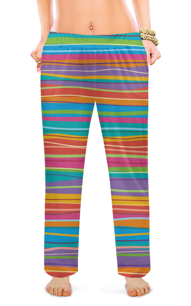 Заказать пижаму в Москве. Женские пижамные штаны Разноцветная абстракция от BeliySlon - готовые дизайны и нанесение принтов.