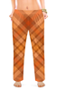 Заказать пижаму в Москве. Женские пижамные штаны Шотландка оранж. от Eva De Peron.  - готовые дизайны и нанесение принтов.