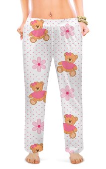 Заказать пижаму в Москве. Женские пижамные штаны Медвежата от T-shirt print  - готовые дизайны и нанесение принтов.