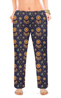 Заказать пижаму в Москве. Женские пижамные штаны Ловец снов от hideo_kojima - готовые дизайны и нанесение принтов.