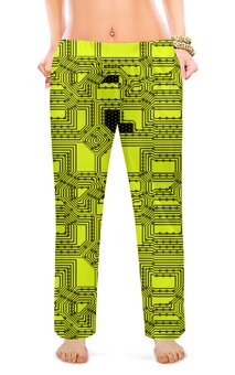 Заказать пижаму в Москве. Женские пижамные штаны Схема от Media M  - готовые дизайны и нанесение принтов.