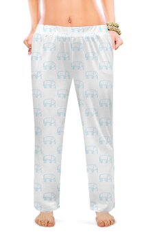 Заказать пижаму в Москве. Женские пижамные штаны Синий слон от Vadim Koval - готовые дизайны и нанесение принтов.
