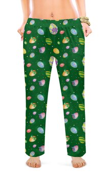 Заказать пижаму в Москве. Женские пижамные штаны Пасхальные яйца от IrinkaArt  - готовые дизайны и нанесение принтов.