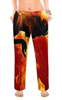 Заказать пижаму в Москве. Женские пижамные штаны Global  space magic  mars (коллекция огонь) от Global Space Magic  - готовые дизайны и нанесение принтов.