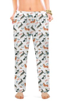 Заказать пижаму в Москве. Женские пижамные штаны лесные мотивы (2) от juliafast77 - готовые дизайны и нанесение принтов.