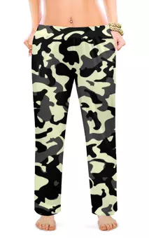 Заказать пижаму в Москве. Женские пижамные штаны Камуфляж от oneredfoxstore@gmail.com - готовые дизайны и нанесение принтов.