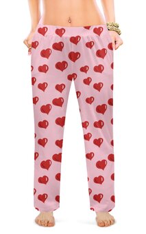 Заказать пижаму в Москве. Женские пижамные штаны День святого Валентина от valezar - готовые дизайны и нанесение принтов.