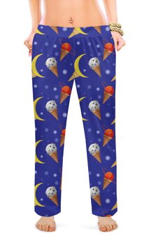 Заказать пижаму в Москве. Женские пижамные штаны Космическое мороженое от IrinkaArt  - готовые дизайны и нанесение принтов.
