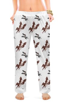 Заказать пижаму в Москве. Женские пижамные штаны Милые собачки от ПРИНТЫ ПЕЧАТЬ  - готовые дизайны и нанесение принтов.