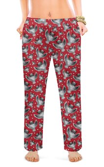 Заказать пижаму в Москве. Женские пижамные штаны Серебряные совы от ELENA ZHARINOVA - готовые дизайны и нанесение принтов.