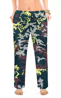 Заказать пижаму в Москве. Женские пижамные штаны Камуфляж от oneredfoxstore@gmail.com - готовые дизайны и нанесение принтов.