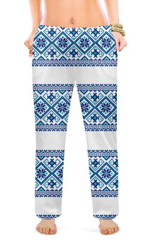 Заказать пижаму в Москве. Женские пижамные штаны Узоры от queen  - готовые дизайны и нанесение принтов.