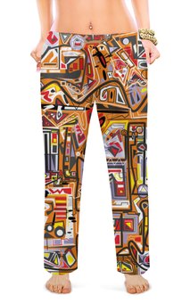 Заказать пижаму в Москве. Женские пижамные штаны Оранжевый дом. от Vadim Koval - готовые дизайны и нанесение принтов.