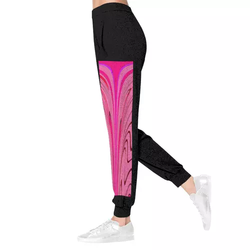Заказать штаны спортивные женские в Москве. Штаны спортивные женские Розовые волны от Alexey Evsyunin - готовые дизайны и нанесение принтов.