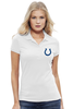 Заказать женскую поло в Москве. Рубашка Поло Stella Plays Indianapolis Colts от dobryidesign - готовые дизайны и нанесение принтов.
