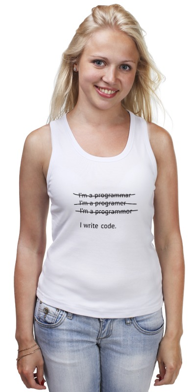 printio футболка классическая я программист я пишу код Printio Майка классическая Я программист