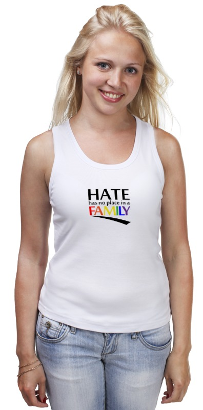 printio футболка wearcraft premium ненависти нет места в семье Printio Майка классическая Ненависти нет места в семье