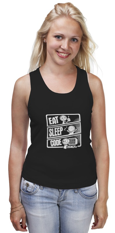 Printio Майка классическая Eat, sleep, code printio детская футболка классическая унисекс eat sleep code