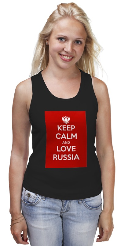 Printio Майка классическая Keep calm and love russia