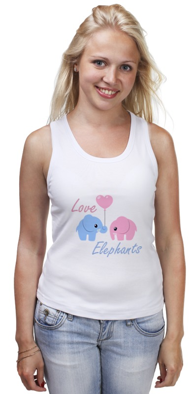 Printio Майка классическая Love elephants printio футболка классическая love elephants