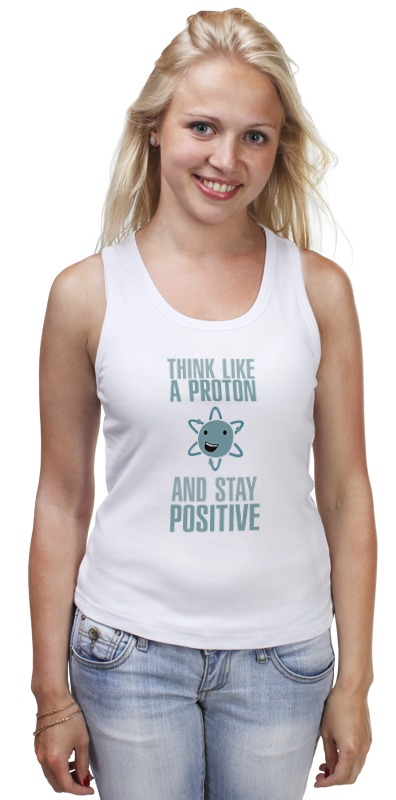 Printio Майка классическая Proton and stay positive think like a monk