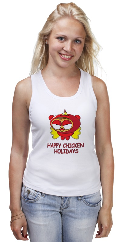 Printio Майка классическая Happy chicken holidays printio футболка классическая happy chicken holidays