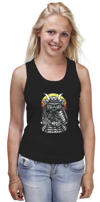 printio футболка с полной запечаткой для девочек owl samurai сова самурай Printio Майка классическая Owl samurai / сова самурай