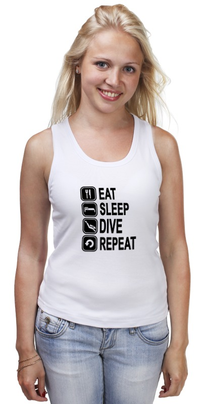 Printio Майка классическая Eat slep dive printio футболка wearcraft premium eat slep dive