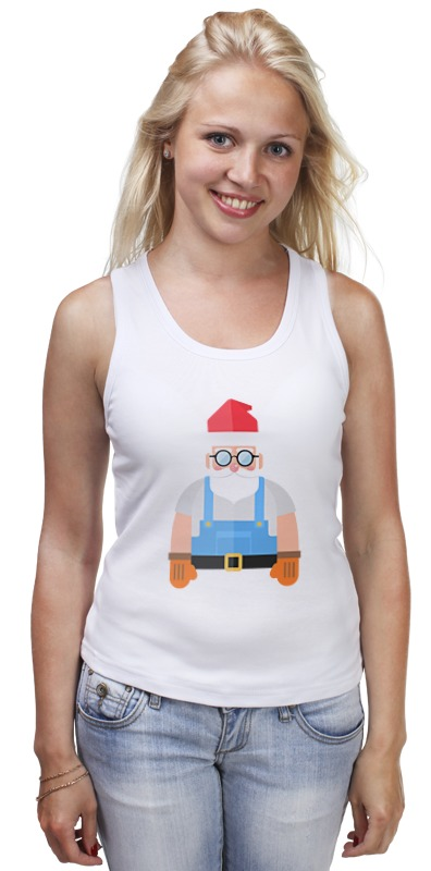 Printio Майка классическая Дед мороз-строитель printio футболка классическая дед мороз строитель