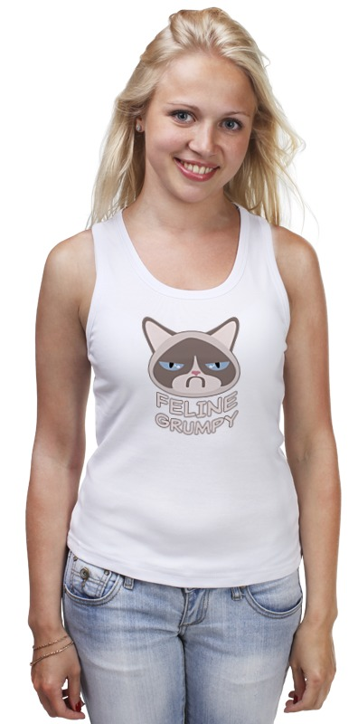 Printio Майка классическая Грустный кот (grumpy cat) printio футболка классическая грустный кот grumpy cat