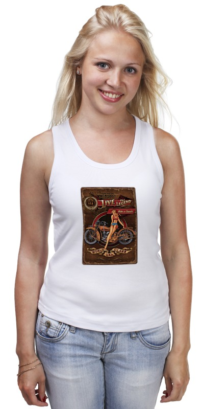 Printio Майка классическая Мотоциклы, винтажный постер. printio футболка классическая мотоциклы винтажный постер