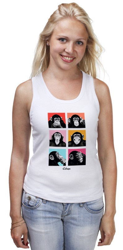 Printio Майка классическая Chimps - шимпанзе. printio детская футболка классическая унисекс chimps шимпанзе символ 2016