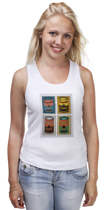 Printio Майка классическая Банки с супом кэмпбелл (campbell’s soup cans) printio футболка wearcraft premium slim fit банки с супом кэмпбелл campbell’s soup cans