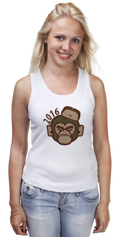 printio футболка wearcraft premium обезьяна символ нового 2016 года Printio Майка классическая Обезьяна - символ нового 2016 года.