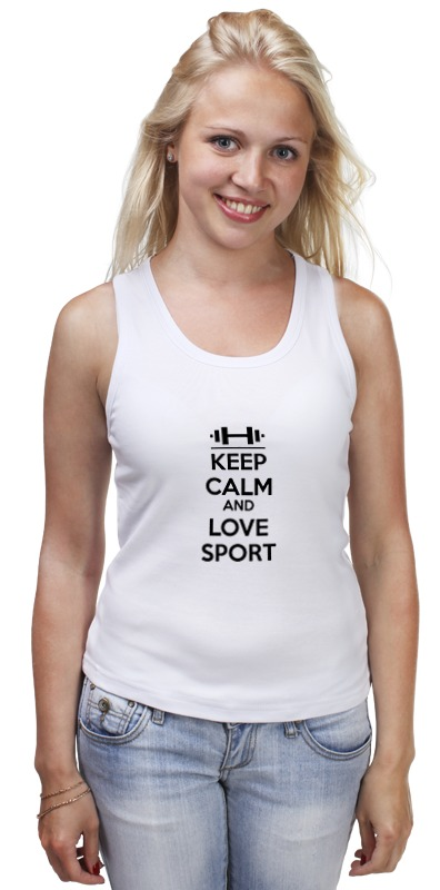 Printio Майка классическая Keep calm and love sport printio футболка классическая keep calm and love sport