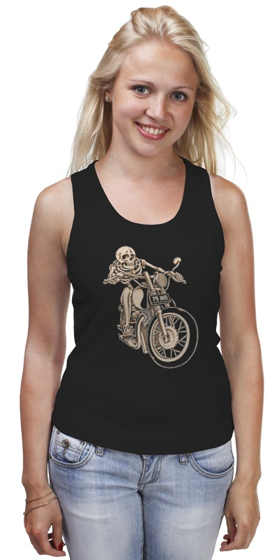 Printio Майка классическая Skeleton biker