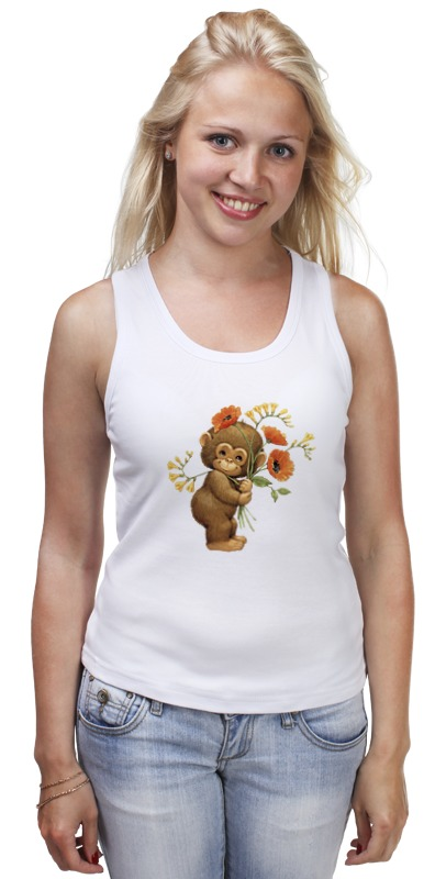 Printio Майка классическая Обезьянка с маком printio детская футболка классическая унисекс обезьянка с маком