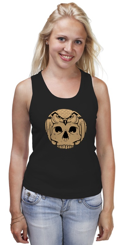 Printio Майка классическая Owl scull / сова с черепом printio футболка с полной запечаткой для девочек owl scull сова с черепом