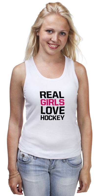 Printio Майка классическая Реальные девушки любят хоккей printio футболка wearcraft premium реальные девушки любят хоккей