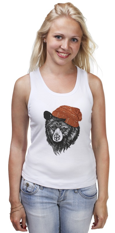 Printio Майка классическая Медведь в шапке printio футболка классическая медведь в шапке
