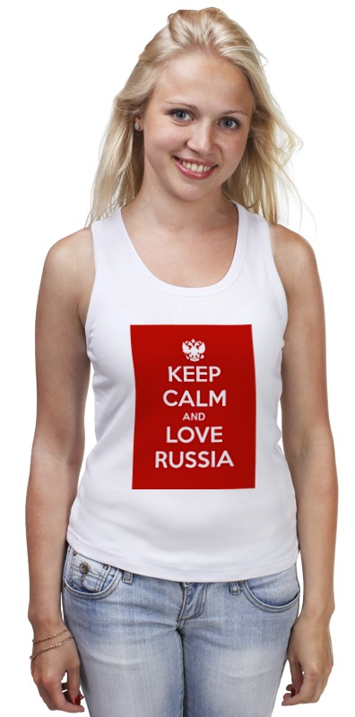 Printio Майка классическая Keep calm and love russia