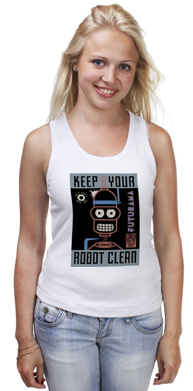 Printio Майка классическая Keep your robot clean printio детская футболка классическая унисекс keep your robot clean