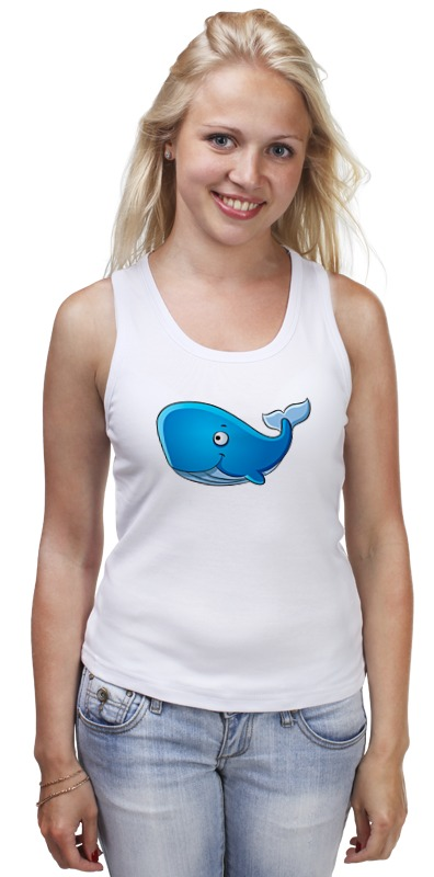 Printio Майка классическая Голубой морской кит-кашалот printio лонгслив голубой морской кит кашалот