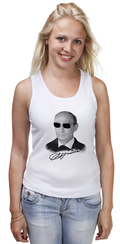 Printio Майка классическая Владимир путин в очках by hearts of russia printio футболка wearcraft premium владимир путин в очках by hearts of russia