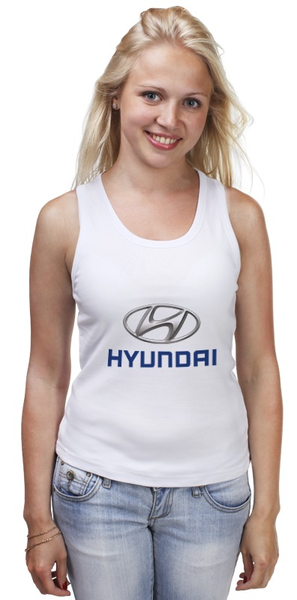 Заказать майку в Москве. Майка классическая Hyundai от autostal@mail.ru - готовые дизайны и нанесение принтов.