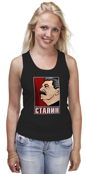 Заказать майку в Москве. Майка классическая Сталин от gopotol - готовые дизайны и нанесение принтов.