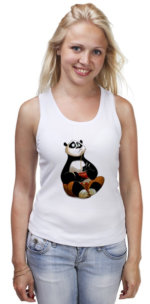 Заказать майку в Москве. Майка классическая Кунг фу панда от YellowCloverShop - готовые дизайны и нанесение принтов.