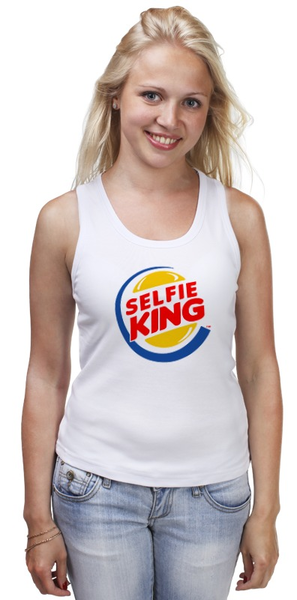 Заказать майку в Москве. Майка классическая Король Селфи (Selfie King) от coolmag - готовые дизайны и нанесение принтов.